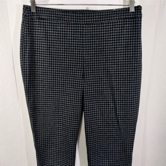 NWOT! TALBOTS! BLACK & GRAY HOUNDSTOOTH, BUTTON ANKLE DETAIL PANTS, SLACKS!SZ 12 - Picture 5 of 12
